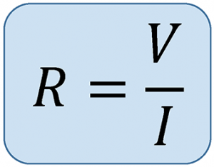 Electrical resistance - R V I formula