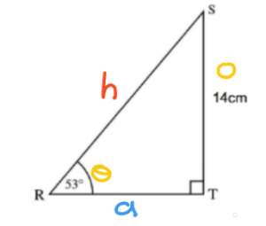 Trigonometry and Pythagoras - adjacent